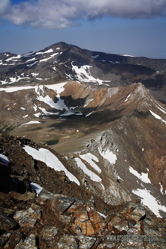 La Caldereta, la Caldera y el Veleta desde el Mulhacen