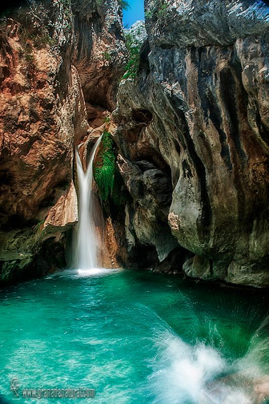 Cascada de la Y. Rio Verde, Paisajes de Granada