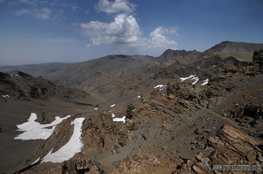 Valle del Valdeinfierno, Mulhacén y Alcazaba